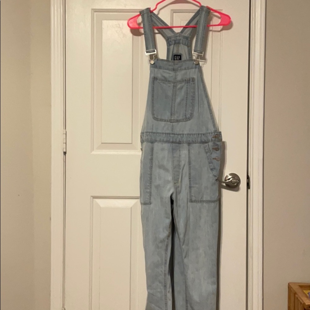 Light wash overalls